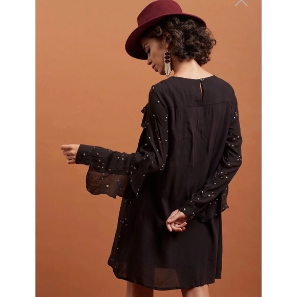 Label Ritu Kumar Black Celestial Ruffle Dress - Picture 5 of 11